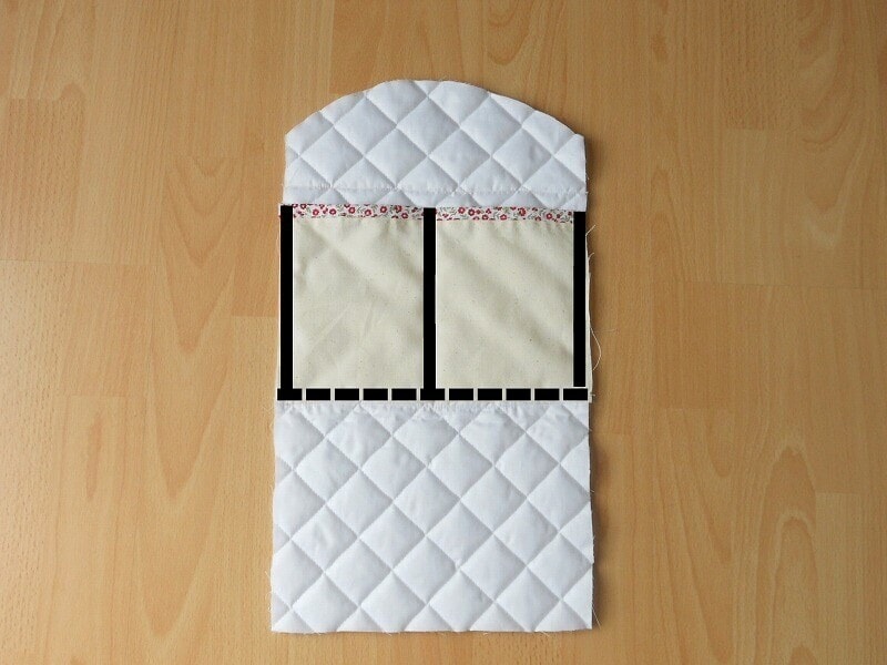 ポッケを縫い付ける