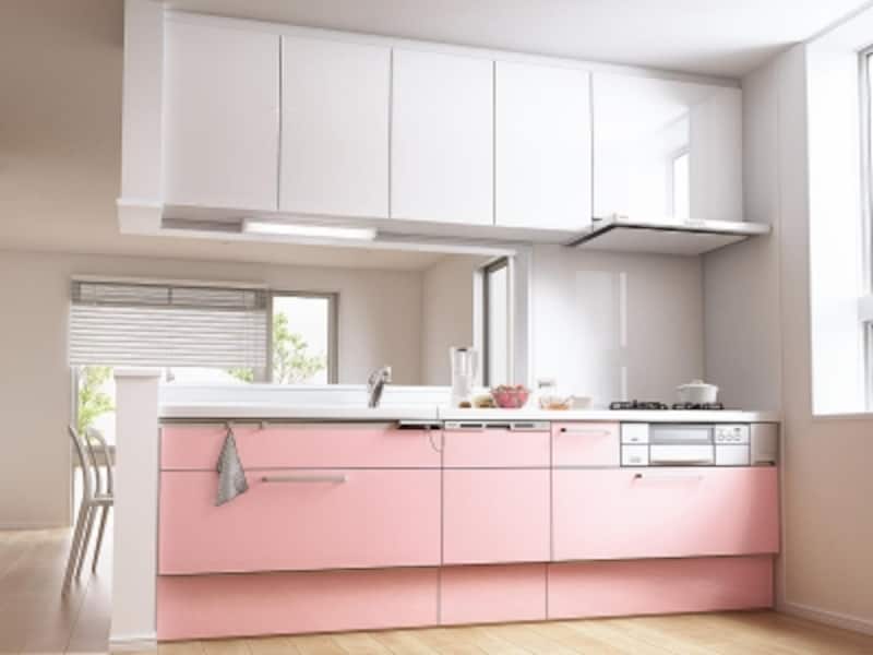 ピンクのキッチン