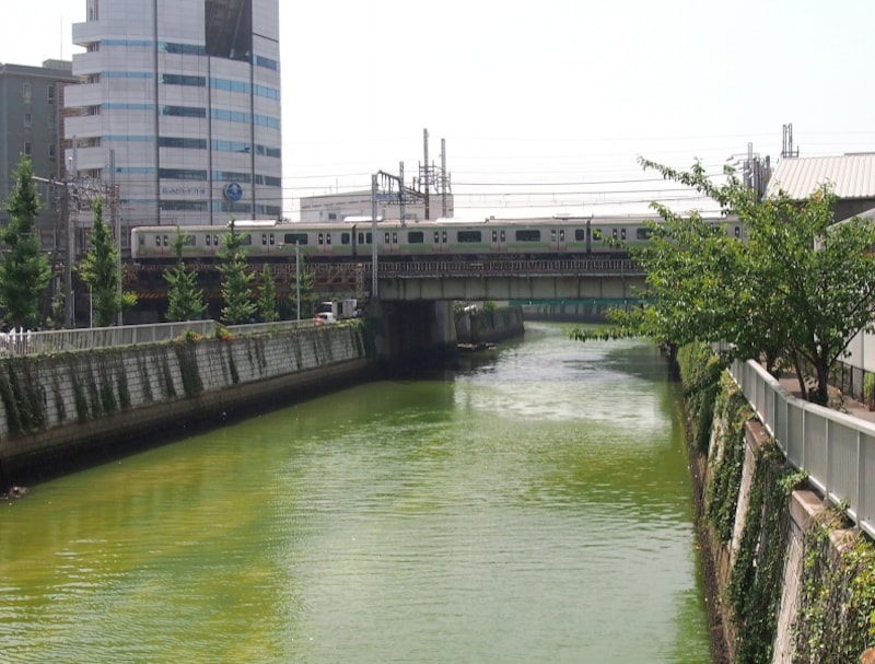 ここで目黒川を超えて山手線内回りは進んでいく