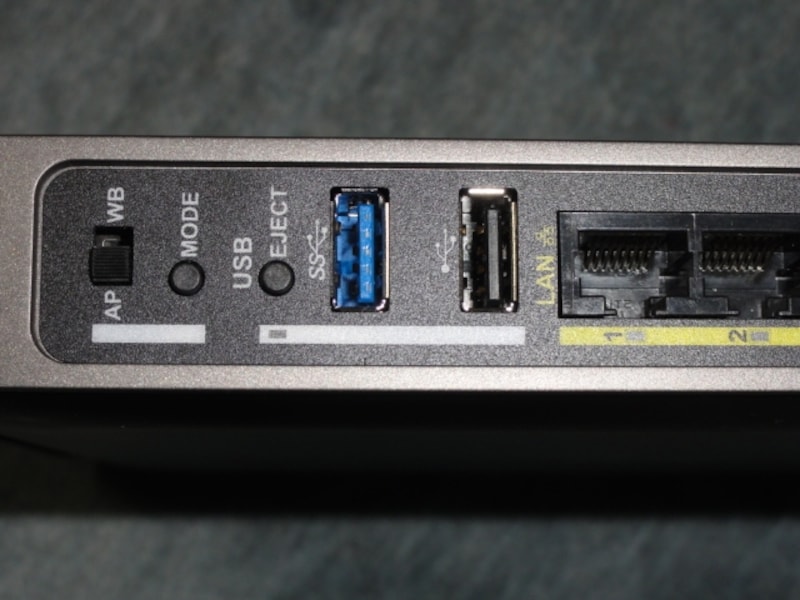 USB3.0のポートも存在する。高速性を生かすことができる。