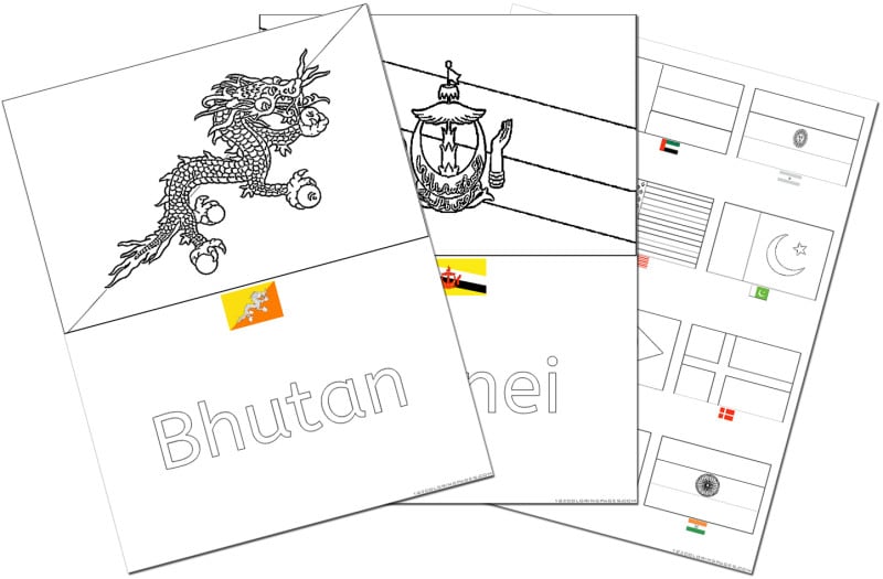 国旗 塗り絵 ぬりえ  123 ColoringPages