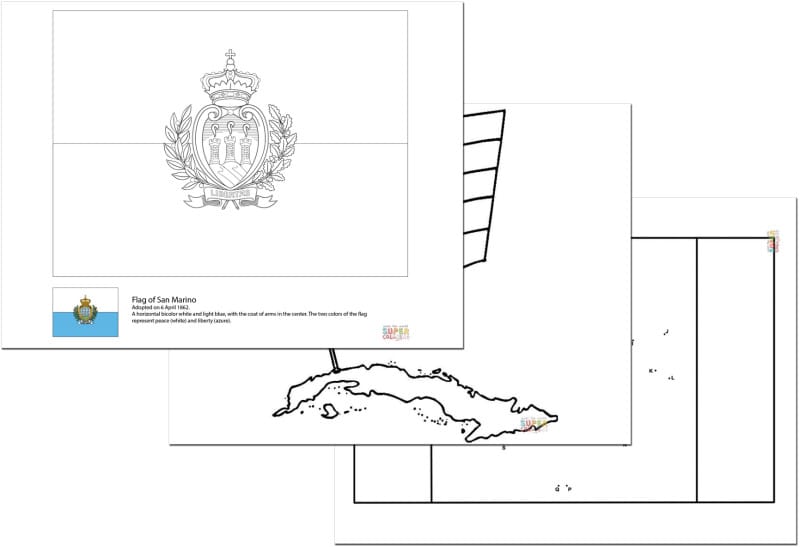 国旗 塗り絵 ぬりえ  SUPER COLORING Flags of the World