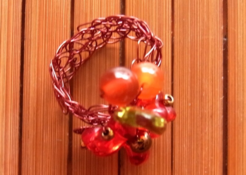 編地を平らにしてリングに