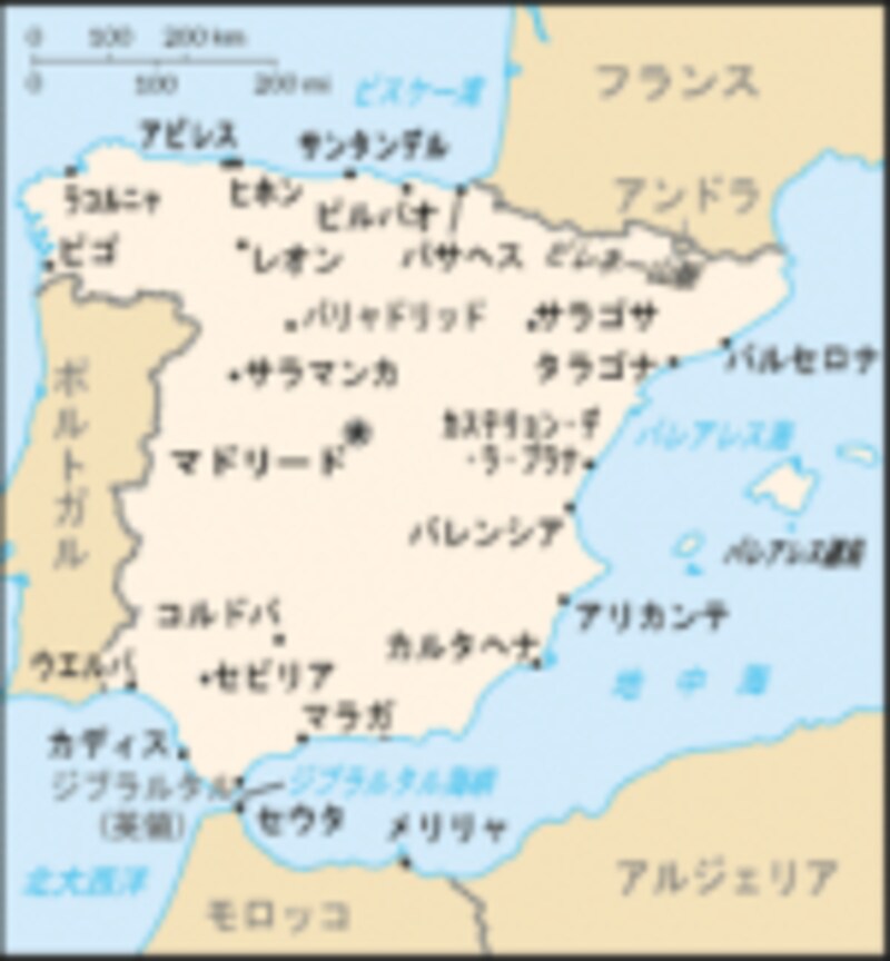 スペイン地図undefinedWikipediaより