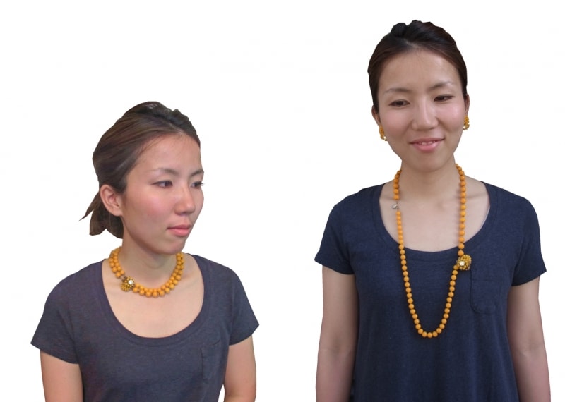 チョーカーがオペラサイズになる2WAYネックレス