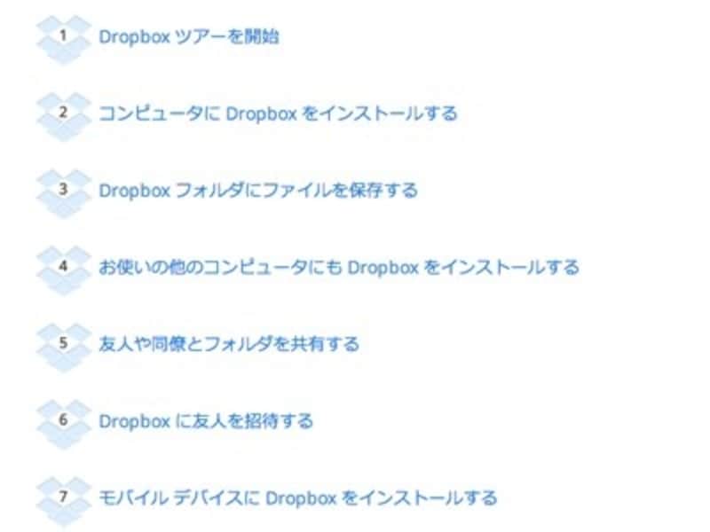 Dropbox-ガイドツアー