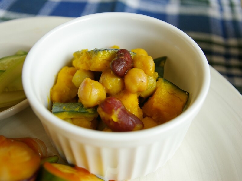 お豆とかぼちゃのほっくりサラダ