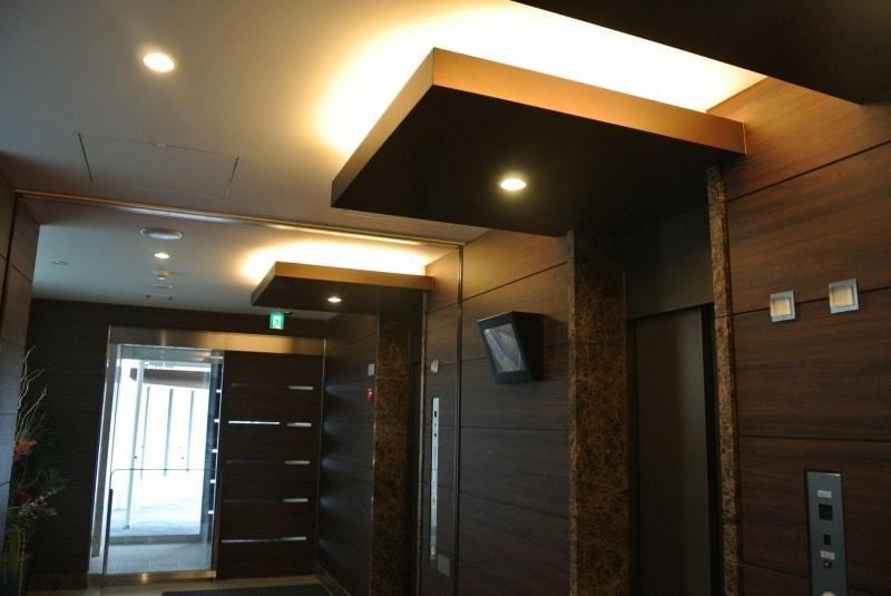 パークシティ柏の葉キャンパス弐番街のD棟のエレベーターホール