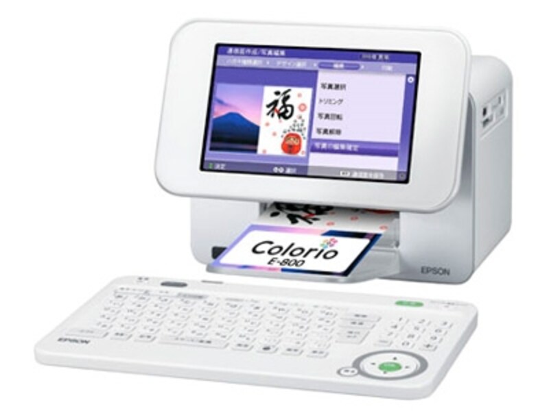 エプソンが2009年10月に発売した「Colorio Meundefined宛名達人 E-800」