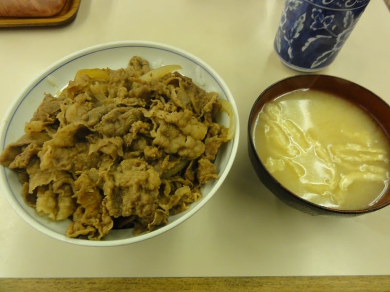 ご飯、肉ともにけっこう量が多い