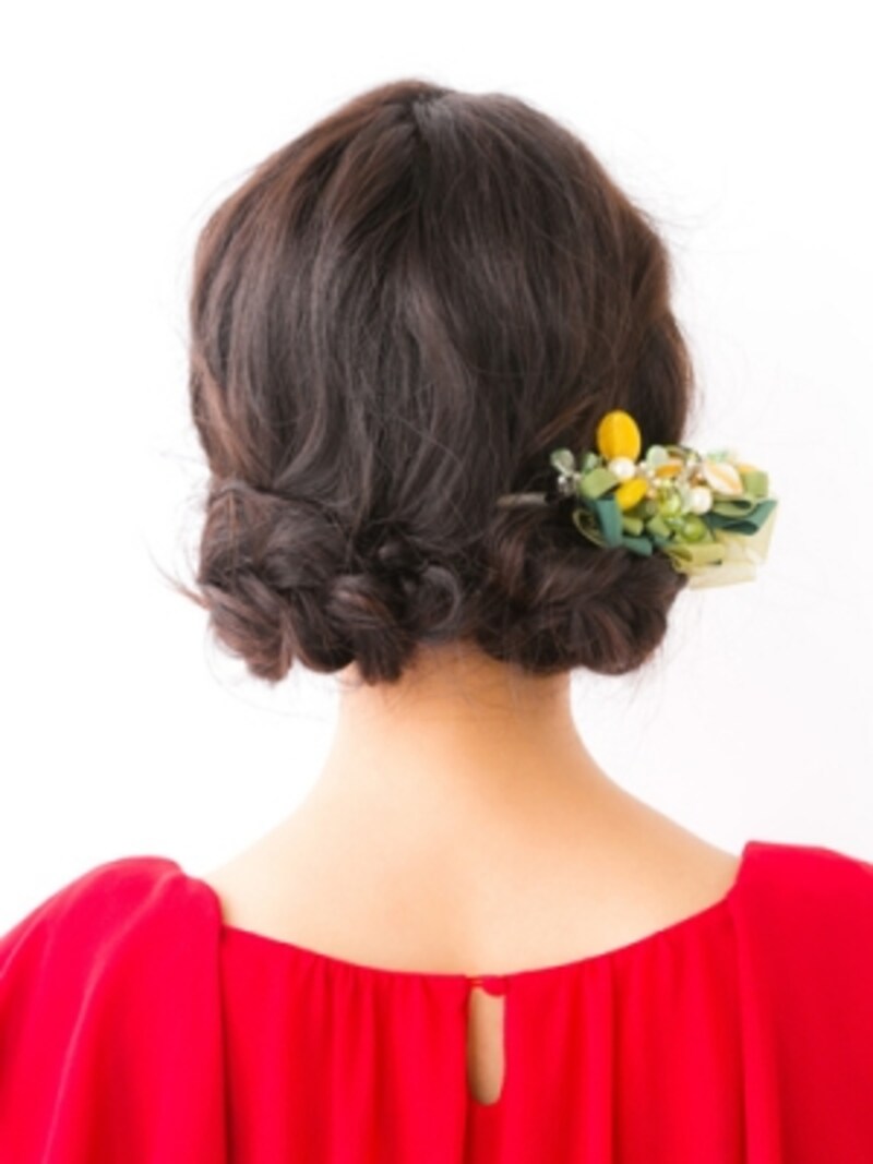 3 3 ロングヘア おしゃれ感度の高い海外セレブ風まとめ髪 結婚式 パーティーヘアアレンジ All About