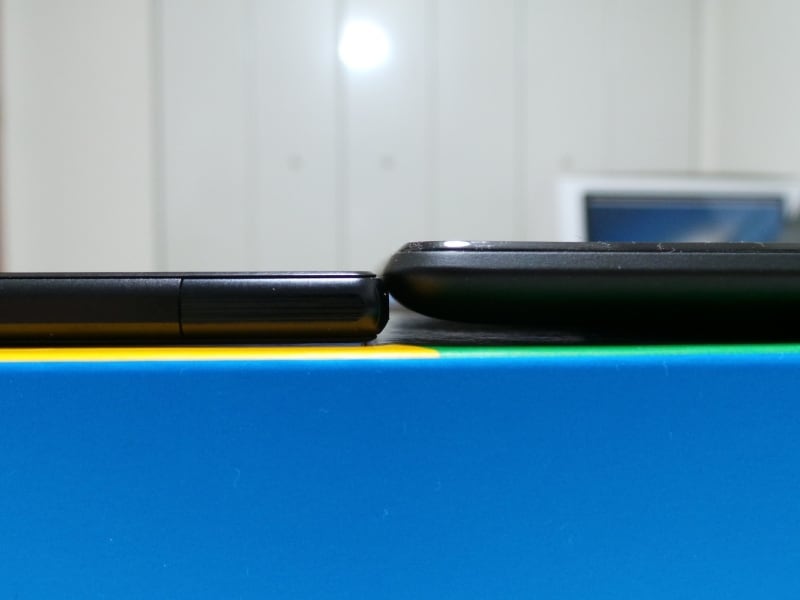 左がXperia、右がNexus 7