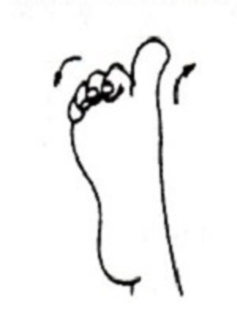 足指じゃんけん「チョキ」