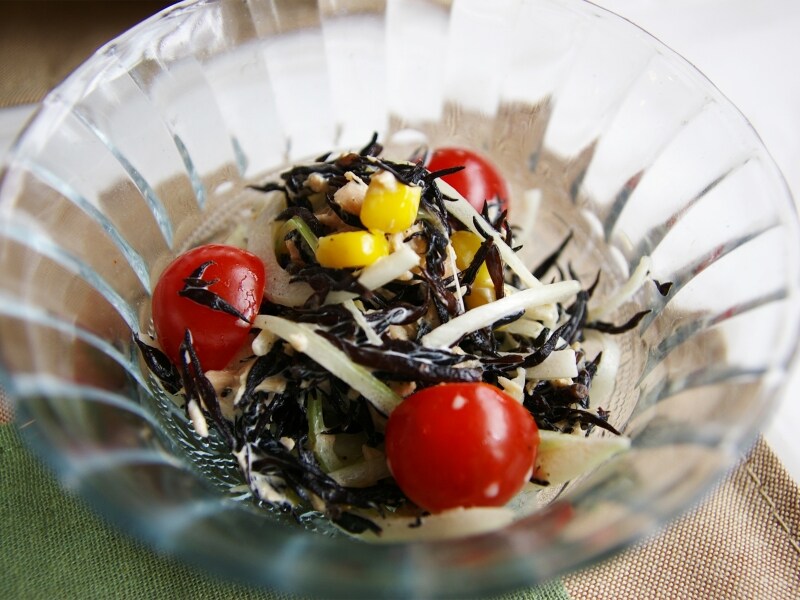 ツナとひじきのマヨポンサラダ