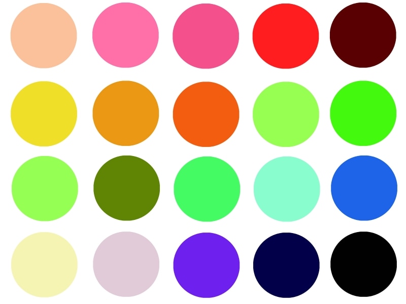 イエローベースさんに似合う色一覧