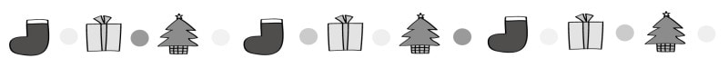 クリスマス　イラスト　ライン　かわいい　白黒
