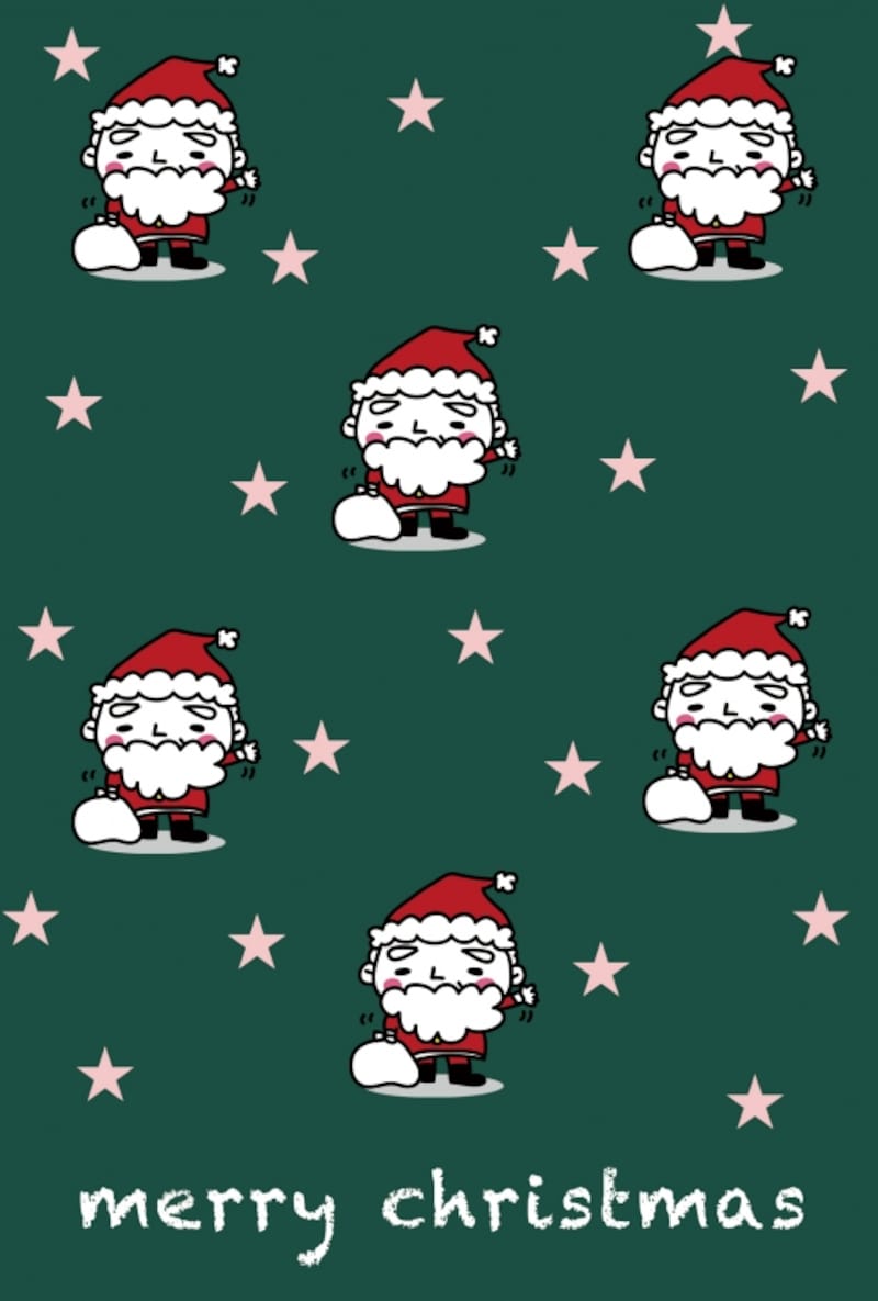 グリーティングカード　サンタ　クリスマス　イラスト　カラー　かわいい