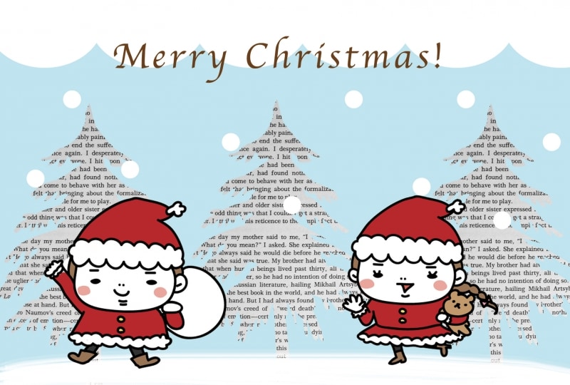グリーティングカード　クリスマス　イラスト　カラー　かわいい