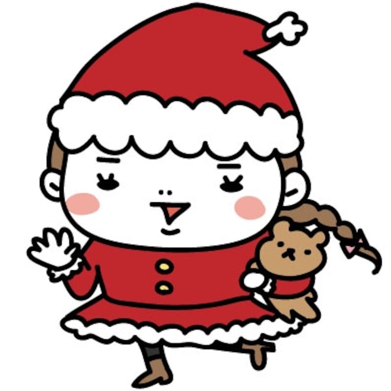 女の子　クリスマス　イラスト　カラー　かわいい
