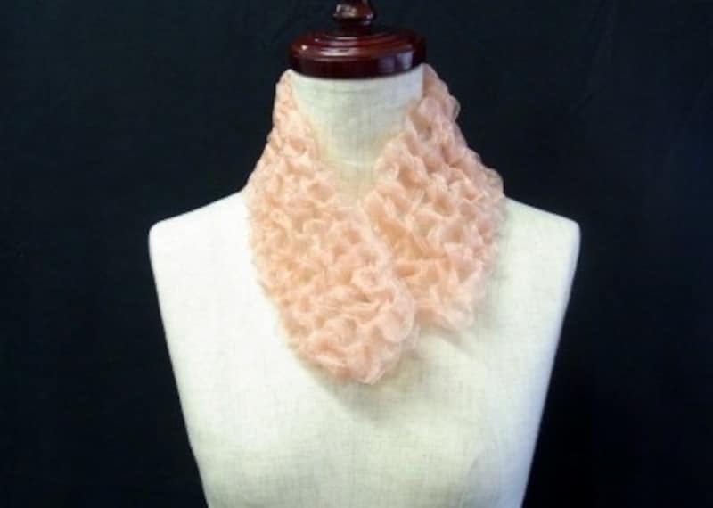 指編みのミニマフラー