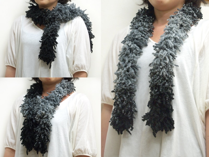 指編みマフラー