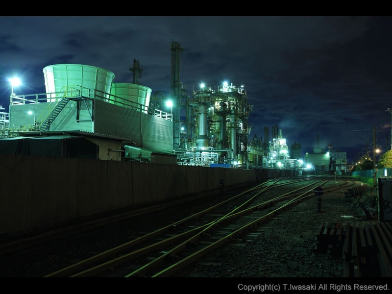 千鳥町の貨物線路付近からの夜景