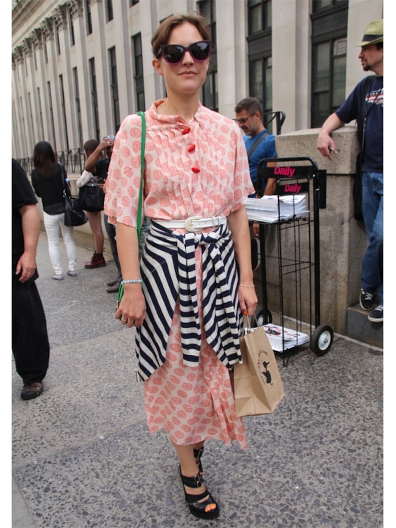 腰巻きでつくる柄on柄コーデ