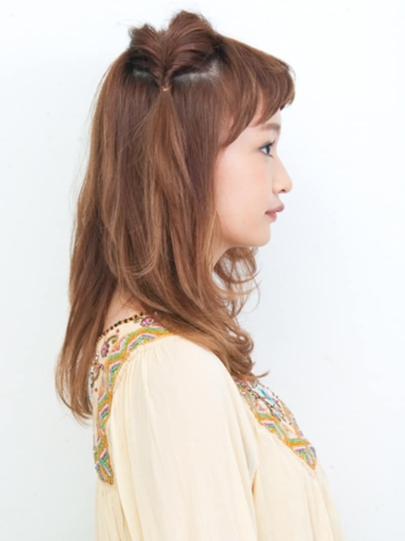 猫耳ヘアアレンジ・サイド