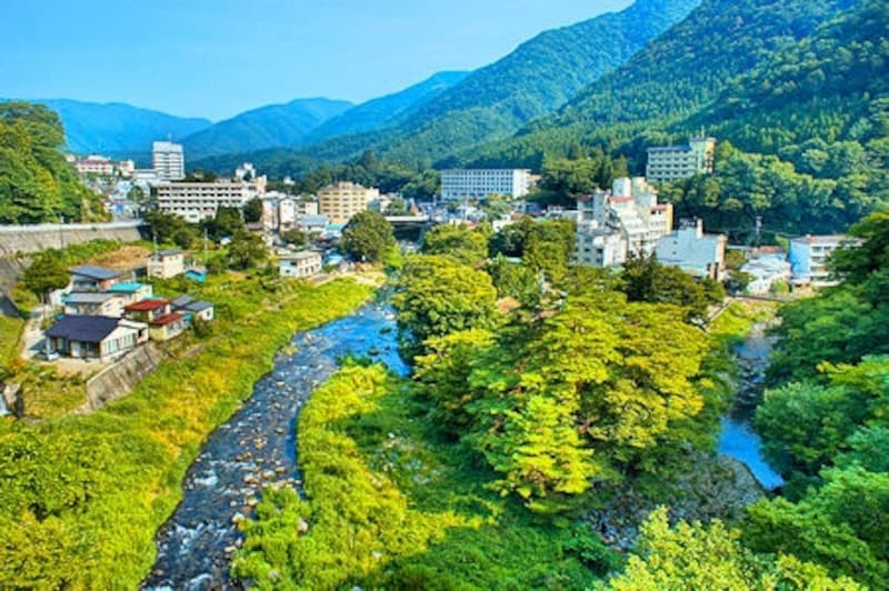 塩原温泉中心部