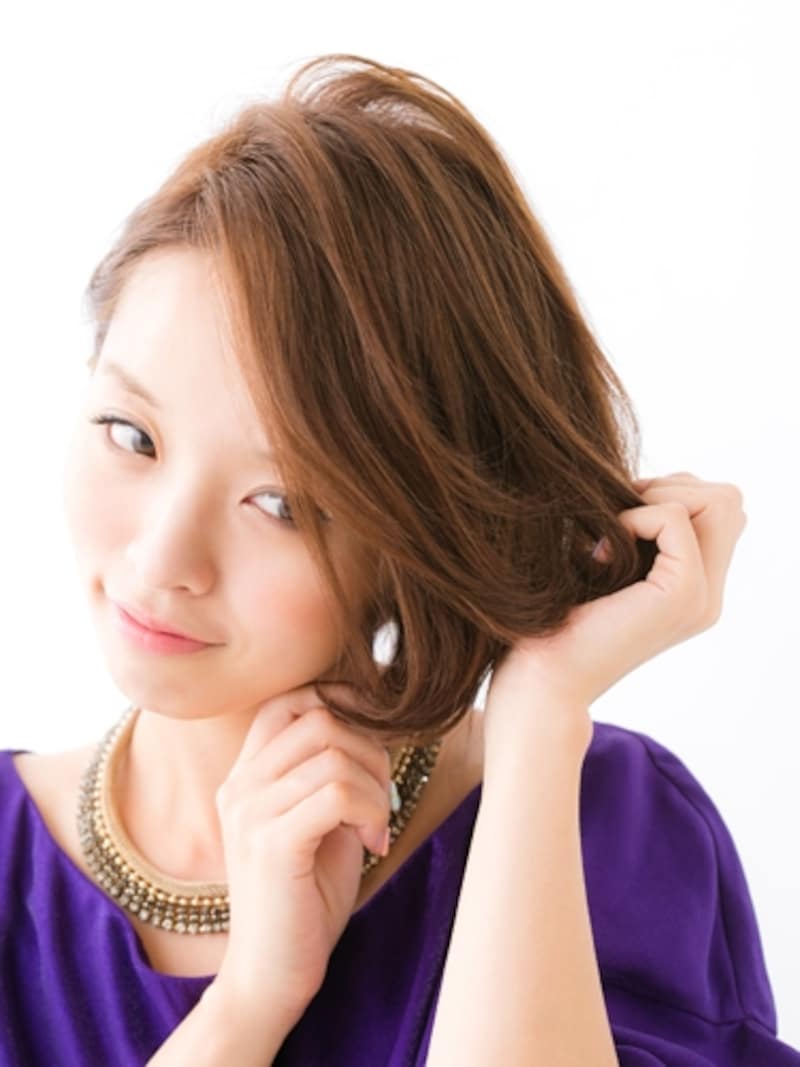 ワックスをもみ込んでボリュームアップ