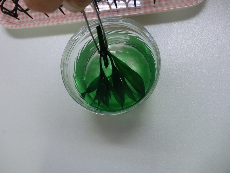 りんどうの葉っぱプリザ