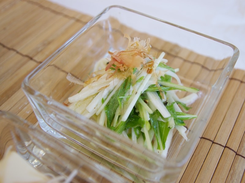 長芋と水菜のサラダ