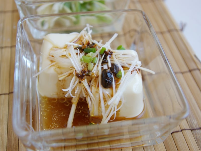 冷奴の豆鼓だれ
