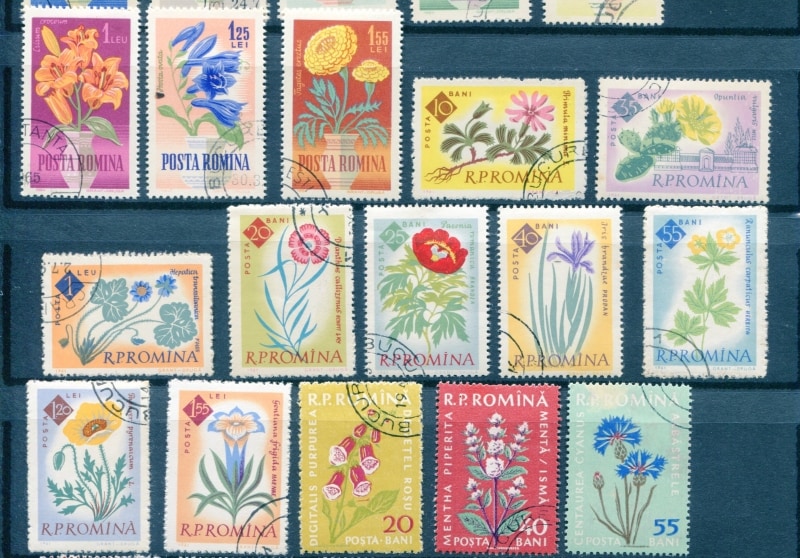 ルーマニアの花切手