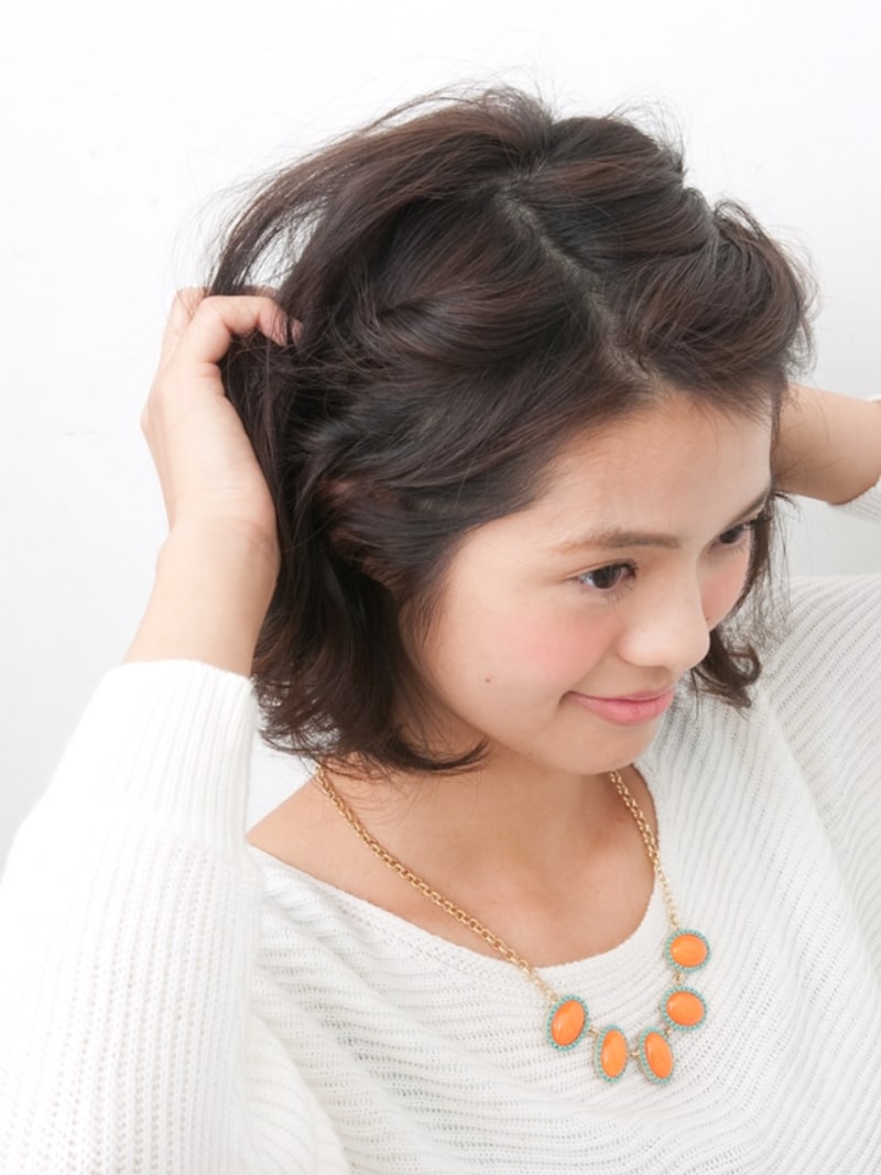 ボリュームが出る様に根元や内側もしっかり