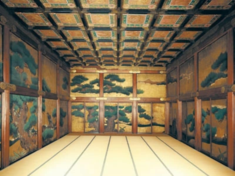 二条城二の丸御殿 大広間 四の間障壁画（南より北側を望む） 撮影：福永一夫