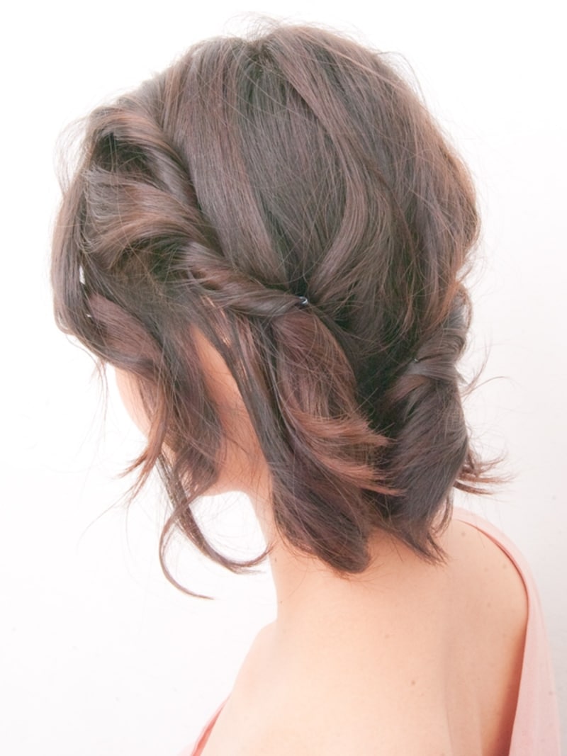 中間までねじって留めた状態