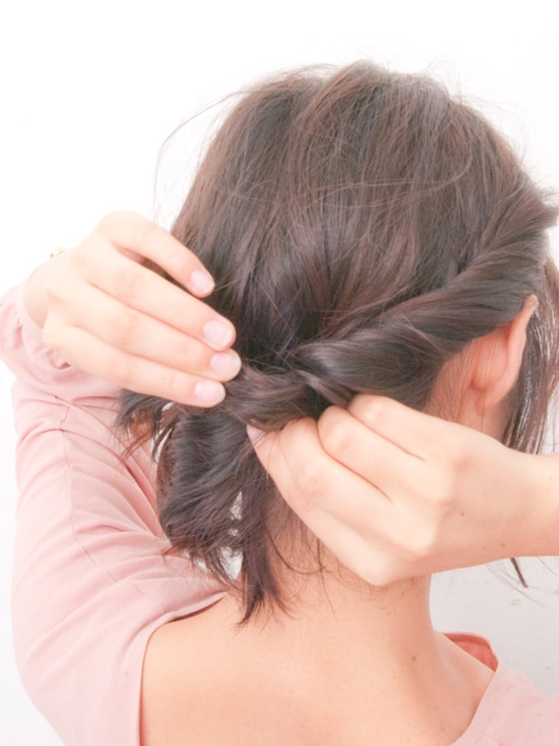 毛束はざっくりまとめる