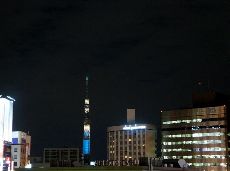 東京スカイツリーのライトアップ