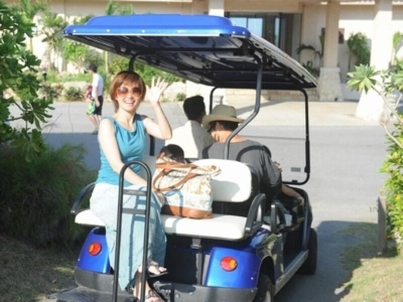 カートの移動も子どもたちには楽しいアクティビティのひとつ