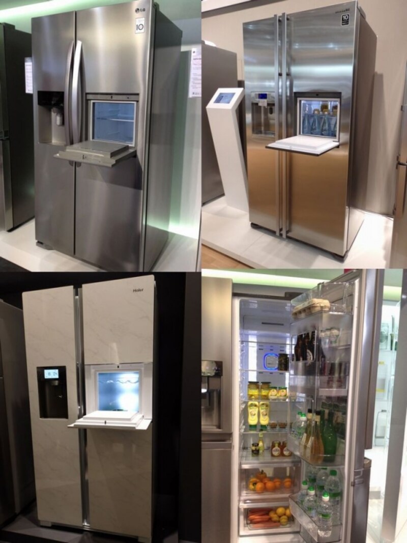 サムスン、ハイアール、LGレクトロニクスのアジア勢の冷蔵庫は2重扉が主流に