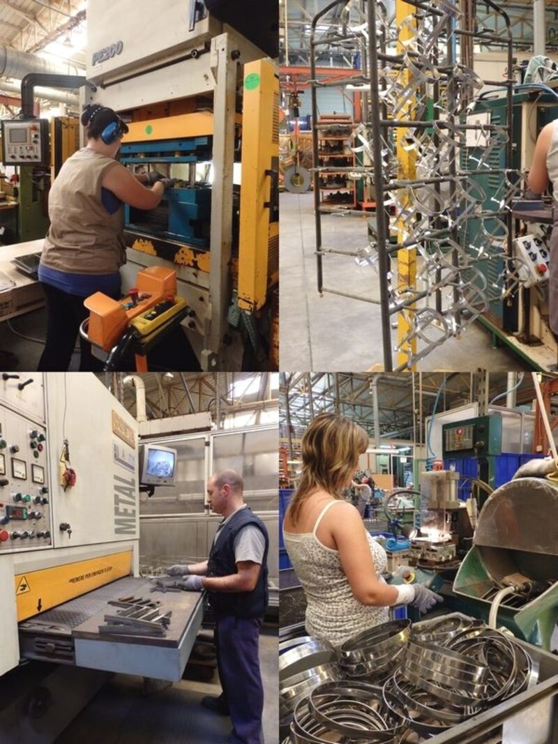 機械化されているものの、品質を支えているのはベテランのスタッフによる１つ１つの作業