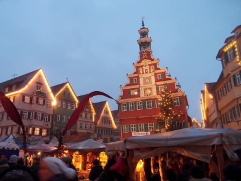 エスリンゲンのクリスマスマーケットは中世風