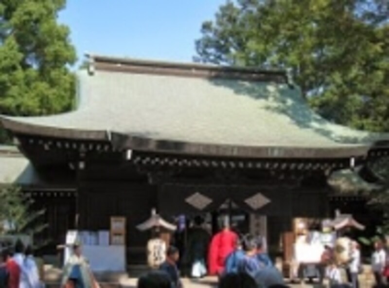 川越まつり当日の氷川神社の様子