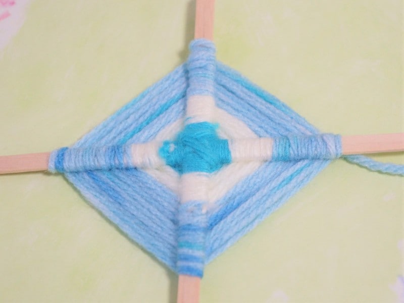 ゴッドアイ作り方　裏面