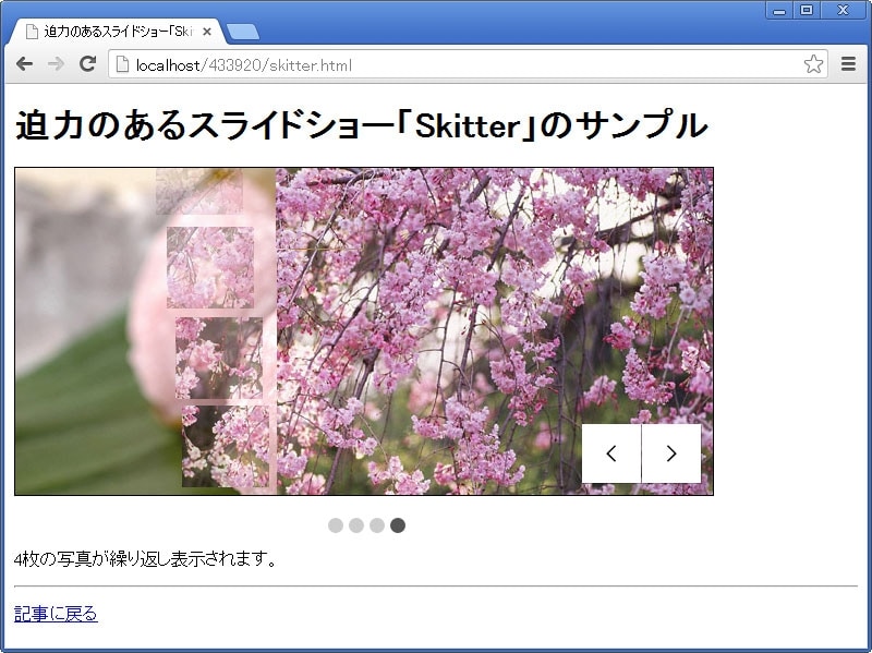 Skitterを使ったサンプルページ