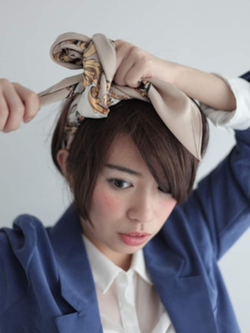 蝶々結びをします