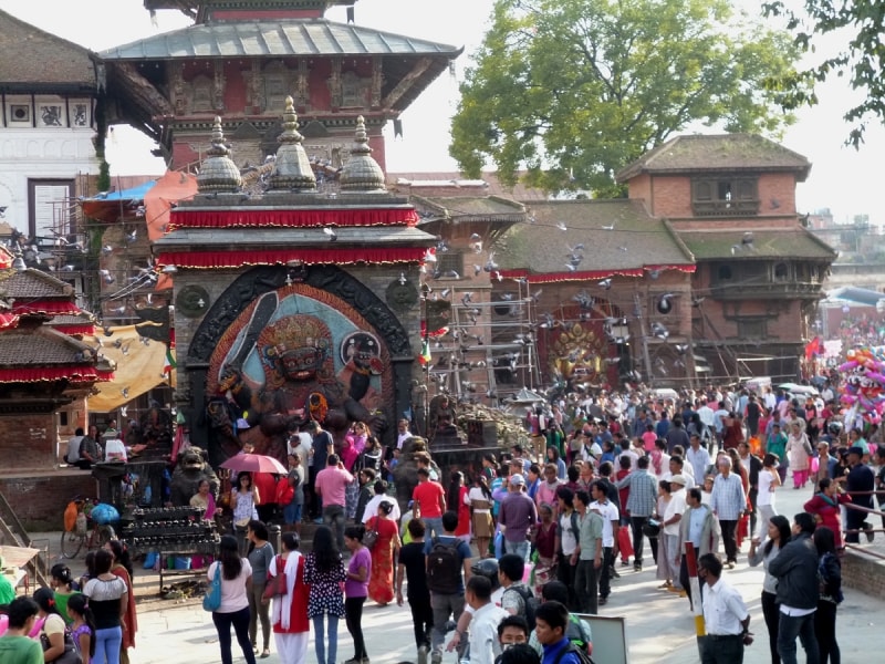 2015年秋の震災後初となるインドラジャトラ大祭の様子