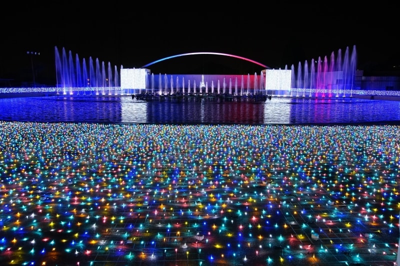 アクアエリアの噴水ショー