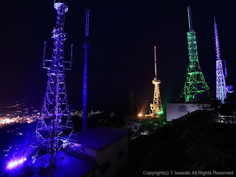 電波塔のライトアップ